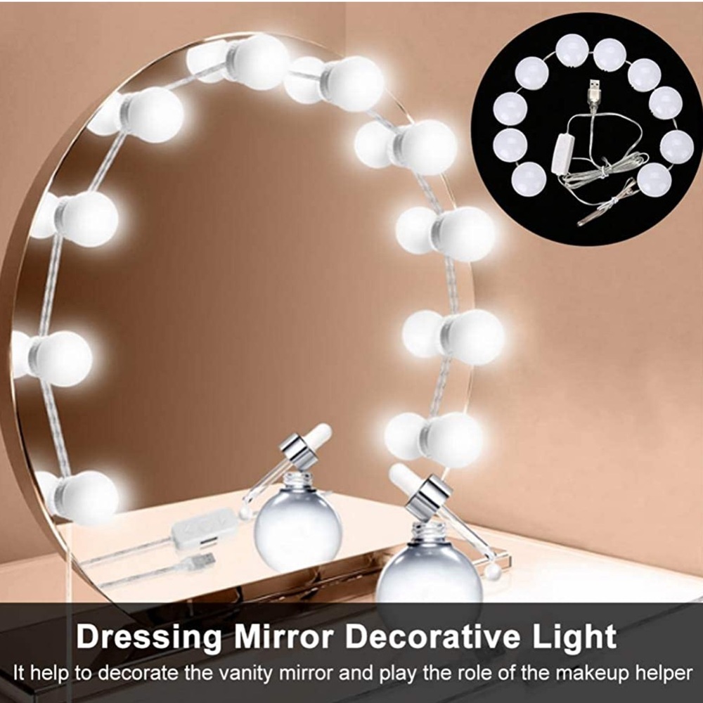 Make Up Light for Vanity Makeup Lights with 10 Light Bulbs, Mirror Not Included